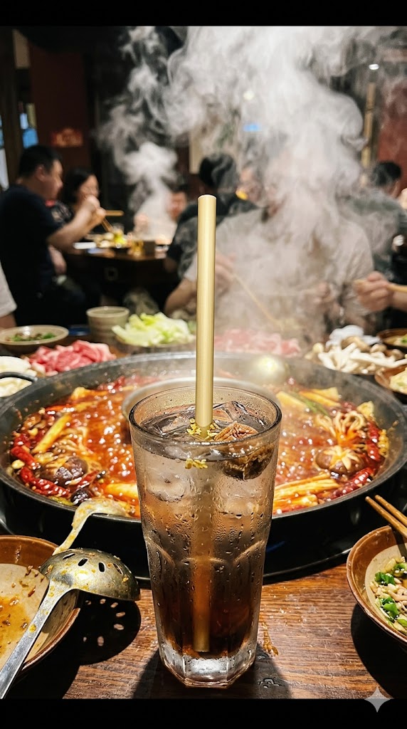 火锅店使用鲁蒜吸管场景